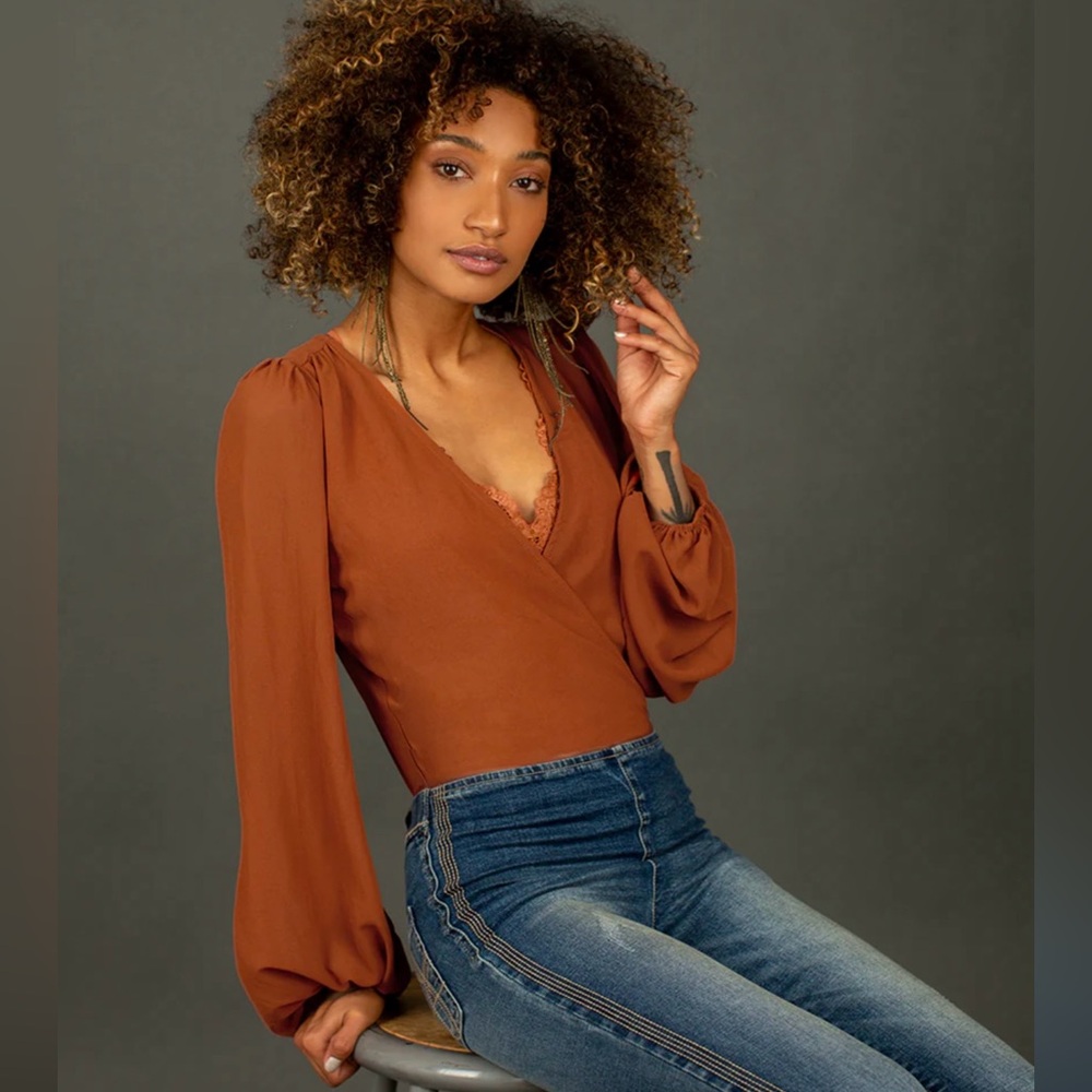 Beautiful Joyfolie Bodysuit Rust (Women Size M)